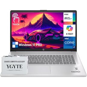 HP 17 Inch Laptop Touchscreen Computer, 17.3" HD+ Touch Screen Business Laptop PC, Intel Core i7, 64GB RAM, 2TB SSD, Windows 11 Pro, Backlit 10-Key, FP in Kuwait