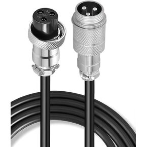 GX16 4 Pin Aviation Connector Cable, 9.84FT Double Female Extension Cord with Panel Mount, Circular Metal Plug Wire for Industrial Equipment in Saudi Arabia