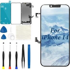 for iPhone 14 Screen Replacement with 6.1 inch Proximity Sensor Earpiece Flex Cable 3D Touch Display Digitizer Assembly with Front Glass Repair Tools A2649 A2881 A2882 A2883 A2884 in Kuwait