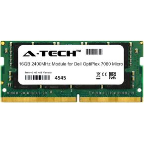 وحدة A-Tech سعة 16 جيجابايت لجهاز Dell OptiPlex 7060 Micro Form Factor MFF للكمبيوتر المكتبي المتوافق مع ذاكرة الوصول العشوائي DDR4 2400Mhz (ATMS283833A25831X1) in Kuwait