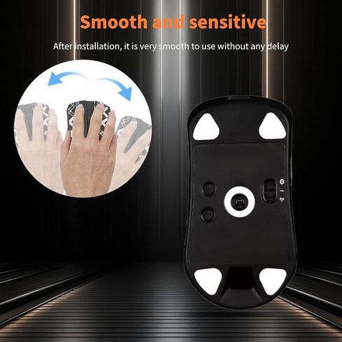 Mouse Grip Tape Full Coverage for ASUS ROG Harpe Ace Aim Lab, Self-Adhesive Sweat-Resistant Professional Mice Upgrade Kit,Mouse Feet Skates(Foot pad + White Mouse Grip Tape) in Saudi Arabia