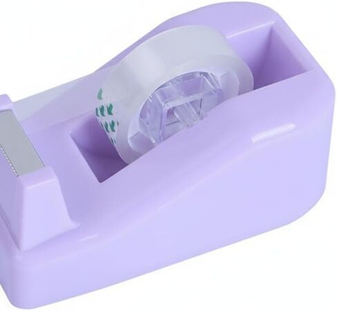 موزع الأشرطة، مكتب موزع الأشرطة، موزع الأشرطة لطيف، موزع شريط لطيف - موزع شريط زهور صغير الحجم، قاعدة ثابتة مرجحة للمكتب، مثالي لسجلات القصاصات والتعبئة والتغليف (لافندر هادئ) in Kuwait