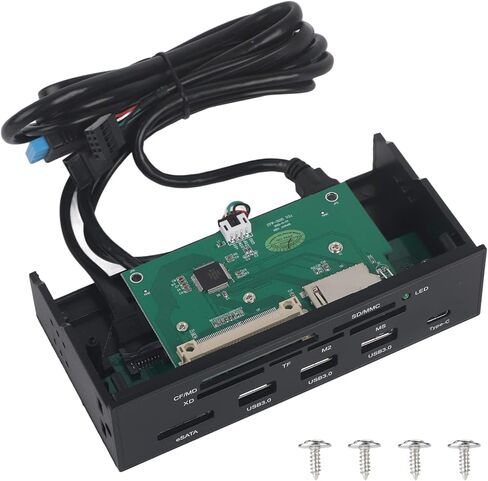 STW 3125 6 in 1 High Speed USB 3.0 and eSATA Internal Card Reader Multi Function Front Panel for PC Dashboard, Supports CF MS SD XD M2 MS Pro Duo Cards,5.25 inch Drive Bay in Saudi Arabia
