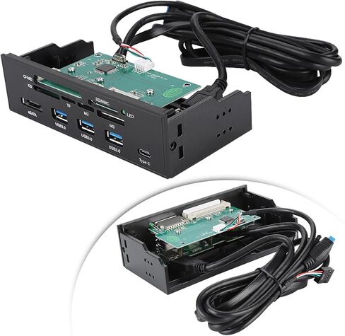 STW 3125 6 in 1 High Speed USB 3.0 and eSATA Internal Card Reader Multi Function Front Panel for PC Dashboard, Supports CF MS SD XD M2 MS Pro Duo Cards,5.25 inch Drive Bay in Saudi Arabia