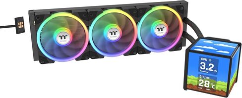 مبرد سائل Thermaltake MINECUBE 360 Ultra CPU؛ متوافق مع إنتل/إيه إم دي؛ 3 × 120 مم 500 ~ 2000 دورة في الدقيقة سوافان EX ARGB؛ ماج فورس 2.0. شاشات LCD 4X 3.95 TFT؛ شفرات المروحة القابلة للتبديل؛ أسود؛ CL-W481-PL12SW-A in Saudi Arabia