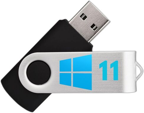 محرك أقراص USB قابل للتمهيد لنظام التشغيل Windows 11 - لا يتطلب TPM - مثبت USB 64 بت بسعة 8 جيجابايت للإعداد والاسترداد - متوافق مع UEFI/Legacy in Kuwait