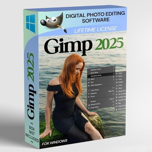 محرر الصور GIMP 2025 USB - متوافق مع نظام التشغيل Windows - برنامج تحرير الصور الكامل - بديل مفتوح المصدر لبرنامج Photoshop - يتضمن دليل PDF in Kuwait