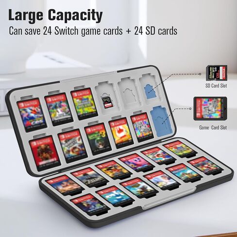 Fintie Bundle: Soft Silicone Case for Nintendo Switch Lite 2019, Anti-Slip Protective Cover w/Ergonomic Grip + Game Card Case for Switch Games, 24 Slots Card & 24 Slots Micro SD Card Storage Box in Saudi Arabia