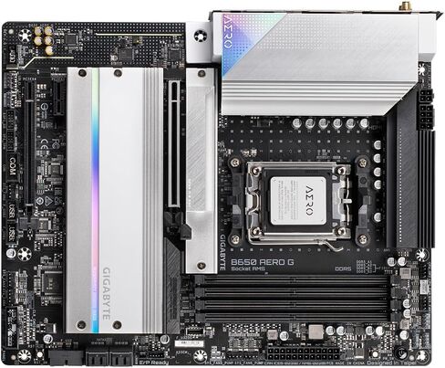 GIGABYTE B650 AERO G 1.0 AMD AM5 ATX Motherboard 4x DDR5~128GB,3x PCIe x16, 3x M.2, 4x SATA 6, 7x USB 3.2, 1x USB-C, 2x USB 2.0 in Saudi Arabia