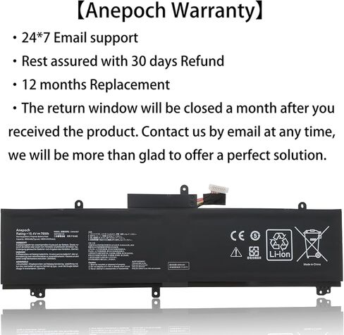 C41N1837 Laptop Battery Replacement for ASUS ROG Zephyrus S GA502DU GA502GU GU502DU GU502GU GU502GV GU532GU GX502GW GX532GV GX532GW GU532GV GX502GV 0B200-03380100 15.4V 76Wh in Saudi Arabia