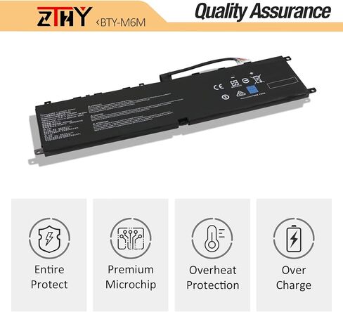 BTY-M6M Battery Replacement for MSI GS66 Stealth 10SE 10SF 11UE 11UH GE66 Raider GE76 Raider GE76 Dragon Tiamat 10SD 10SE 10UE 10UG 10UH 11UE 11UG WS66 10TK 10TL WE76 11UK 11UM Creator 15 A10SD A10SE in Saudi Arabia