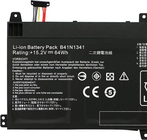 بطارية كمبيوتر محمول B41N1341 B41BN95 0B200-00960000 متوافقة مع سلسلة ASUS Q502LA Q502 Q502L Q502LA Q502LA-BBI5T12 Q502LA-BBI5T14 Q502LA-BBI5T15 (15.2 فولت 64 وات) in Kuwait
