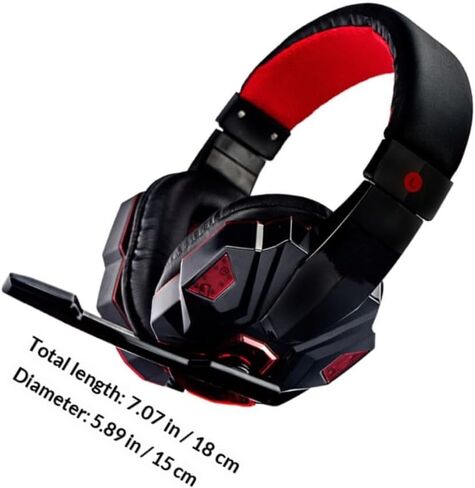 Wired Gaming Headset with Microphone USB and 3.5mm Noise Cancelling Mic Soft Ear Pads Suitable for Travel in Saudi Arabia