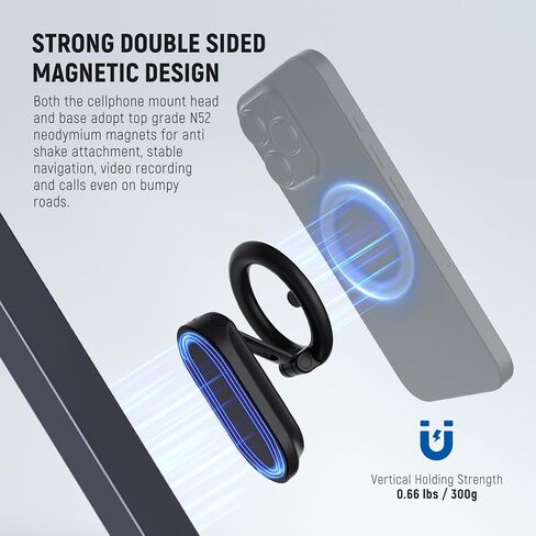 NEEWER Basics PA069 Magnetic Phone Cooler + PA118 Magnetic Phone Holder for Car, Low Noise USB Cooling Fan with Smart Temp Control, RGB Light, Compatible with MagSafe iPhone iPad Samsung for Gaming in Saudi Arabia