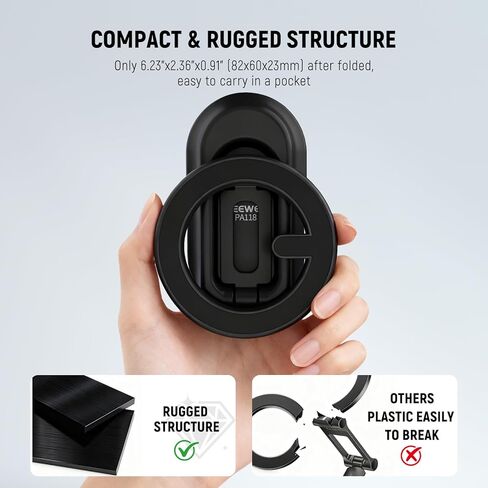 NEEWER Basics PA069 Magnetic Phone Cooler + PA118 Magnetic Phone Holder for Car, Low Noise USB Cooling Fan with Smart Temp Control, RGB Light, Compatible with MagSafe iPhone iPad Samsung for Gaming in Saudi Arabia