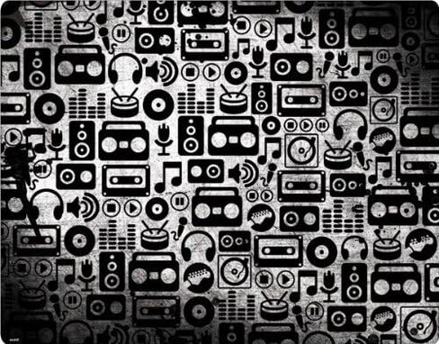 Skinit Decal Gaming Skin Compatible with DS Lite - Originally Designed Music Pattern Design in Saudi Arabia