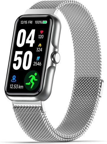 جهاز تتبع اللياقة البدنية مع معدل ضربات القلب المستمر 24/7، مراقب الأكسجين في الدم، ساعة ذكية مع مراقب النوم، IP68 مقاوم للماء، عداد الخطوات للنساء والرجال in Kuwait