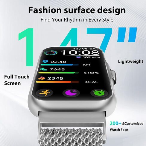 جهاز تتبع اللياقة البدنية مع معدل ضربات القلب المستمر 24/7، مراقب الأكسجين في الدم، ساعة ذكية مع مراقب النوم، IP68 مقاوم للماء، عداد الخطوات للنساء والرجال in Kuwait