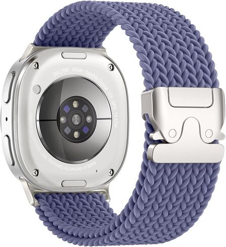 Adorve حلقة منفردة مضفرة لساعة Samsung Galaxy Watch 8 Band 40mm 44mm/Watch 8 Classic 46mm، بدون فجوة بنقرة واحدة حزام رياضي من النايلون القابل للتمدد مع إبزيم مظلة قابل للتعديل لساعة Galaxy Watch 8 Classic in Kuwait