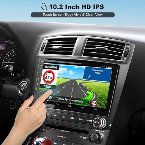 راديو ترقية ستيريو للسيارة 4G+64G لسيارة Lexus IS250 IS350 2006-2012، شاشة لمس 10.1 بوصة Android 12 ستيريو يدعم Carplay اللاسلكي/Android Auto/WiFi/GPS/Bluetooth5.2/كاميرا احتياطية/FM/SWC in Kuwait