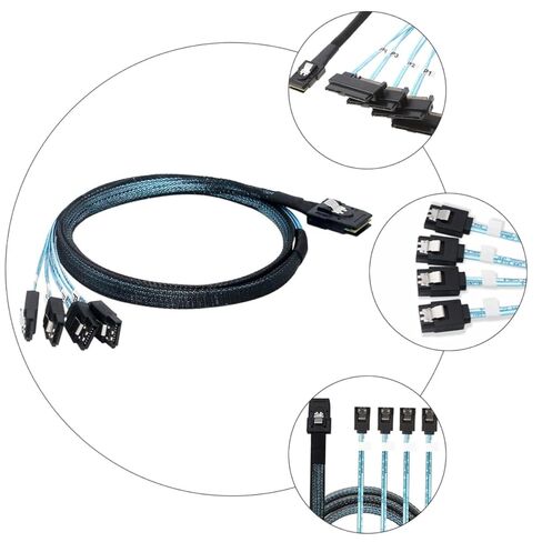 كابل بيانات صغير SAS سلك Sff سلك نقل مرن لوحدات تحكم Pcie مع مزلاج وشريط خلات لتقليل الإجهاد in Kuwait
