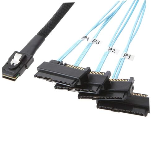 كابل بيانات صغير SAS سلك Sff سلك نقل مرن لوحدات تحكم Pcie مع مزلاج وشريط خلات لتقليل الإجهاد in Kuwait