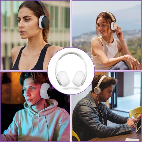 500 قطعة من أغطية سماعات الرأس للاستعمال مرة واحدة من cobee، أغطية وسائد أذن غير منسوجة مقاس 11 سم/4.3 بوصة، غطاء صحي قابل للتمدد لسماعات الرأس على الأذن باللون الأبيض in Kuwait