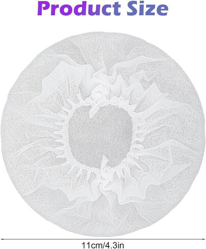 500 قطعة من أغطية سماعات الرأس للاستعمال مرة واحدة من cobee، أغطية وسائد أذن غير منسوجة مقاس 11 سم/4.3 بوصة، غطاء صحي قابل للتمدد لسماعات الرأس على الأذن باللون الأبيض in Kuwait