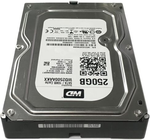 ويسترن ديجيتال كافيار بلو WD2500AAKX 250 جيجابايت 7200 دورة في الدقيقة 16 ميجابايت كاش ساتا 6.0 جيجابايت/ثانية 3.5 بوصة محرك الأقراص الصلبة الداخلي (متجدد) مع ضمان لمدة سنة واحدة in Kuwait