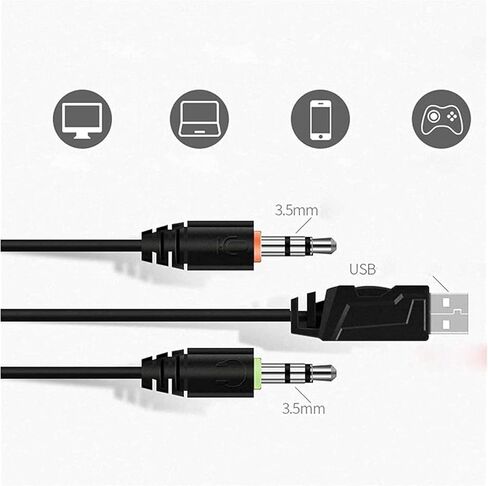Gaming Headset with Microphone, Headset with LED Lights, Headset with Mic, Headset with Soft Earmuffs, PC Gaming Headset with Noise Cancelling Microphone in Saudi Arabia