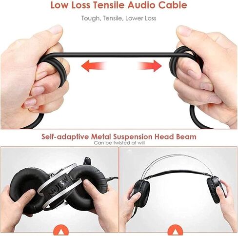 Gaming Headset with Microphone, Headset with LED Lights, Headset with Mic, Headset with Soft Earmuffs, PC Gaming Headset with Noise Cancelling Microphone in Saudi Arabia