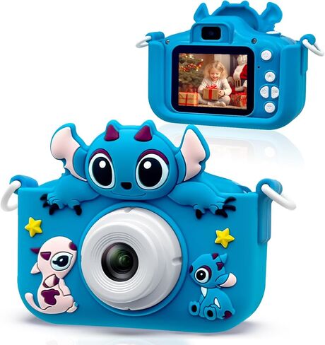 Kids Camera Toddler Digital Camera Little Girls Toy Camera for 3 4 5 7+ Years Old Boys Christmas Birthday Gifts for Kids Digital Cameras Selfie 40MP Dual Lens 1080P HD Video with 32GB SD Card(B) in Saudi Arabia