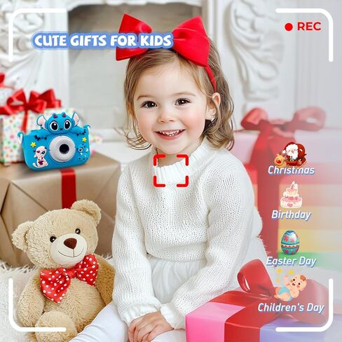 Kids Camera Toddler Digital Camera Little Girls Toy Camera for 3 4 5 7+ Years Old Boys Christmas Birthday Gifts for Kids Digital Cameras Selfie 40MP Dual Lens 1080P HD Video with 32GB SD Card(B) in Saudi Arabia