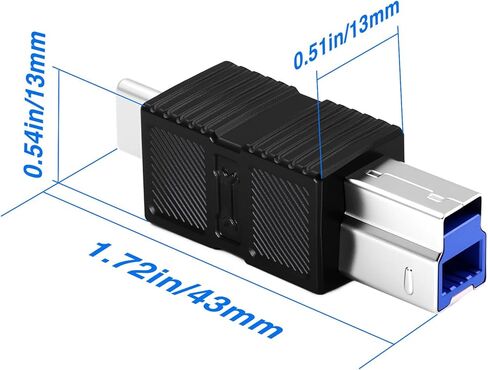 محول Duttek USB C إلى USB من النوع B، محول USB C ذكر إلى طابعة ذكر لأجهزة الصوت/القرص الصلب الخارجي/الماسح الضوئي/لوحة المفاتيح/الطابعة/البيانو الكهربائي DAC، التوصيل والتشغيل، عبوتان in Kuwait