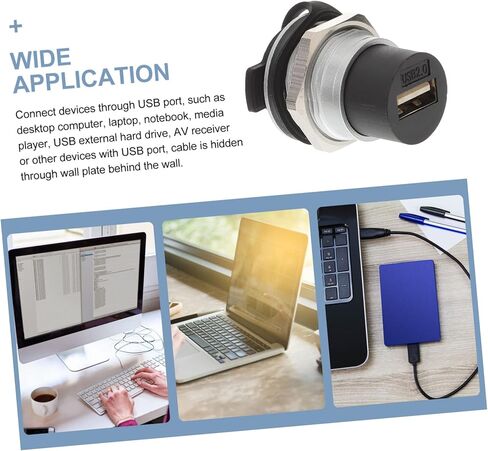 Jojofuny USB لوحة جبل مقرنة الحاجز جبل USB محول أنثى إلى أنثى قوي مقاومة للخدش نقل البيانات عالية السرعة in Kuwait