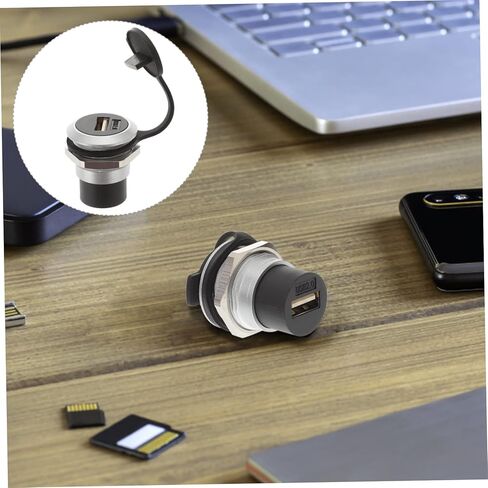 Jojofuny USB لوحة جبل مقرنة الحاجز جبل USB محول أنثى إلى أنثى قوي مقاومة للخدش نقل البيانات عالية السرعة in Kuwait