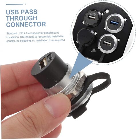 Jojofuny USB لوحة جبل مقرنة الحاجز جبل USB محول أنثى إلى أنثى قوي مقاومة للخدش نقل البيانات عالية السرعة in Kuwait