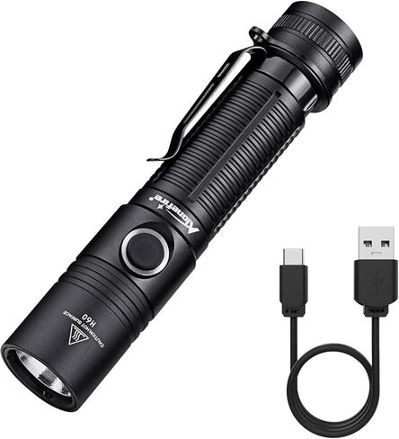 ALONEFIRE H60 LED Flashlight 1800 High Lumens Super Bright USB C Rechargeable 6 Adjustable Modes Waterproof Flash Light with Battery, Lanyard for Camping Emergency Hiking Home(Green) in Kuwait