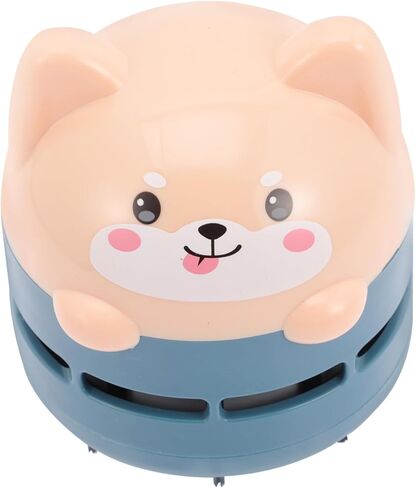 Mobestech Creative Cartoon Mini Desktop Vacuum Cleaner USB Rechargeable Portable Handheld Cordless Dust Sweeper for Easy Cleaning of Crumbs Pencil Shavings and More Chic Design Dark in Saudi Arabia
