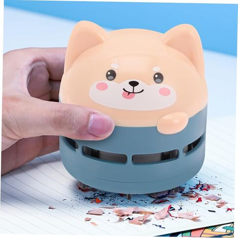 Mobestech Creative Cartoon Mini Desktop Vacuum Cleaner USB Rechargeable Portable Handheld Cordless Dust Sweeper for Easy Cleaning of Crumbs Pencil Shavings and More Chic Design Dark in Saudi Arabia