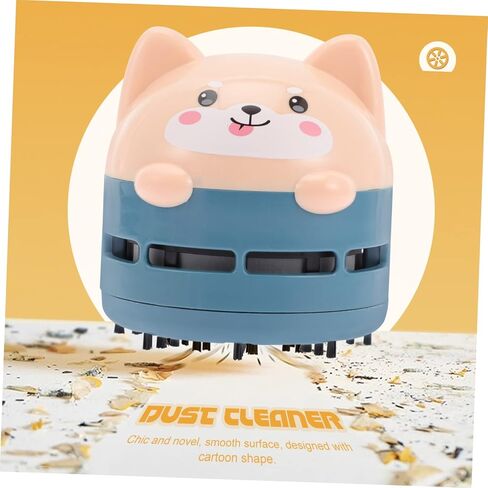 Mobestech Creative Cartoon Mini Desktop Vacuum Cleaner USB Rechargeable Portable Handheld Cordless Dust Sweeper for Easy Cleaning of Crumbs Pencil Shavings and More Chic Design Dark in Saudi Arabia