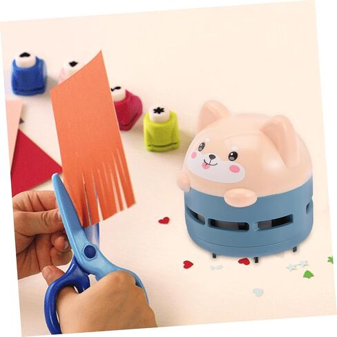 Mobestech Creative Cartoon Mini Desktop Vacuum Cleaner USB Rechargeable Portable Handheld Cordless Dust Sweeper for Easy Cleaning of Crumbs Pencil Shavings and More Chic Design Dark in Saudi Arabia
