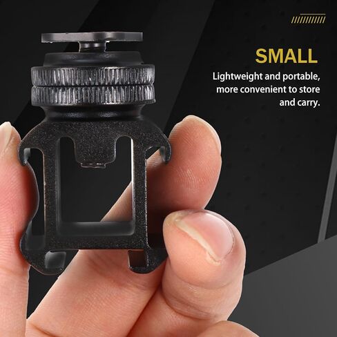 Artibetter Three-Port Hot Shoe Mount Adapter with Dual Screw Base for DSLR Photography Video Light and Flash Accessories, Rotatable Camera Cold Shoe Bracket Compatible with LED Monitors in Saudi Arabia