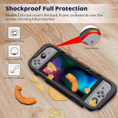 Fintie Bundle: Carrying Case for Nintendo Switch OLED Model 7.0"/Switch 6.2" with Game Card Slots & Inner Pocket + Ultralight Kids Case for Switch 2017 w/2 Game Card Slots & Ergonomic Grip in Saudi Arabia