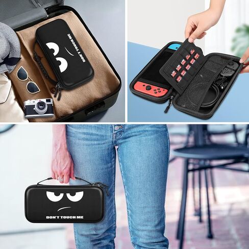 Fintie Bundle: Carrying Case for Nintendo Switch OLED Model 7.0"/Switch 6.2" with Game Card Slots & Inner Pocket + Soft Silicone Case, [Anti-Slip] [Shock Proof] Protective Cover with Ergonomic Grip in Saudi Arabia