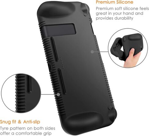 Fintie Bundle: Carrying Case for Nintendo Switch OLED Model 7.0"/Switch 6.2" with Game Card Slots & Inner Pocket + Soft Silicone Case, [Anti-Slip] [Shock Proof] Protective Cover with Ergonomic Grip in Saudi Arabia