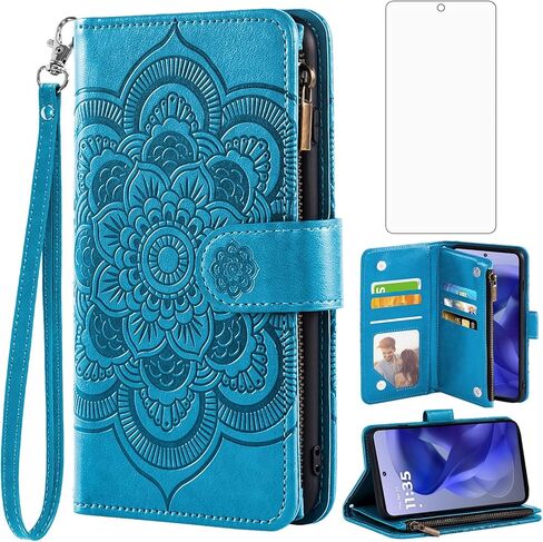 حافظة هاتف Asuwish لهاتف Motorola Moto Edge 5G 2025/Edge 60 Fusion 5G مع واقي شاشة من الزجاج المقسى وحامل بطاقة ائتمان قابل للطي على شكل زهرة وحامل خلية Moto Edge2025 Gen 6 للنساء والرجال باللون الرمادي in Kuwait