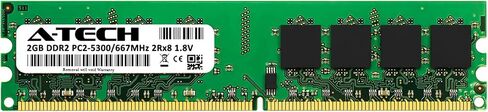 استبدال ذاكرة الوصول العشوائي A-Tech 2 جيجا بايت لـ Hynix HYMP125U64CP8-Y5 | وحدة ذاكرة DDR2 667 ميجا هرتز PC2-5300 UDIMM Non-ECC 2Rx8 1.8V 240-Pin in Kuwait