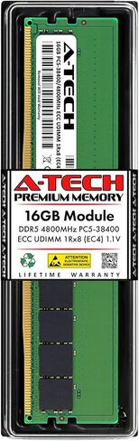 استبدال ذاكرة الوصول العشوائي A-Tech سعة 16 جيجابايت لـ Hynix HMCG78MEBEA081N | وحدة ذاكرة الخادم غير المخزنة DDR5 4800 ميجا هرتز PC5-38400E EC4 UDIMM 1Rx8 1.1V 288-Pin ECC (HMCG78MEBEA081N-ATC) in Kuwait