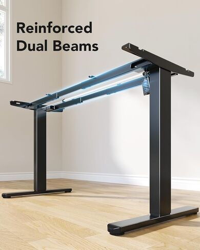 HUANUO Dual Monitor Stand for 13 to 32 Inch Computer Screens with Standing Desk Frame with 220lbs Powerful Brushless Motor in Saudi Arabia